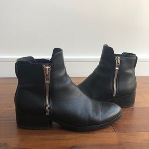 3.1 Phillip Lim “Alexa” black grained ankle boots